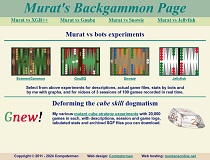 Backgammon Experiments
